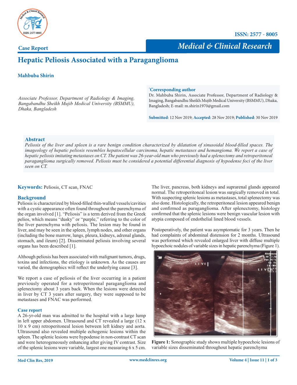 Hepatic Peliosis Associated with a Paraganglioma