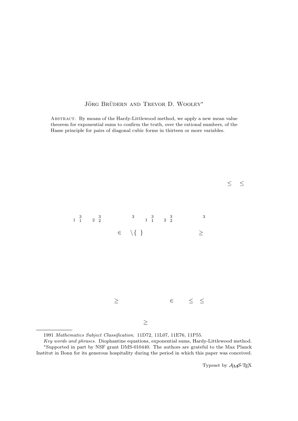 The Hasse Principle for Pairs of Diagonal Cubic Forms