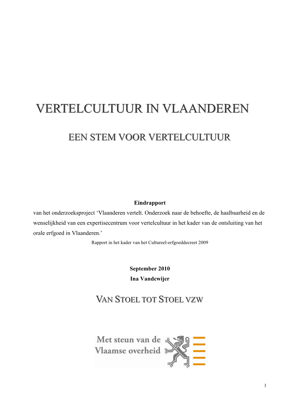 Vertelcultuur in Vlaanderen