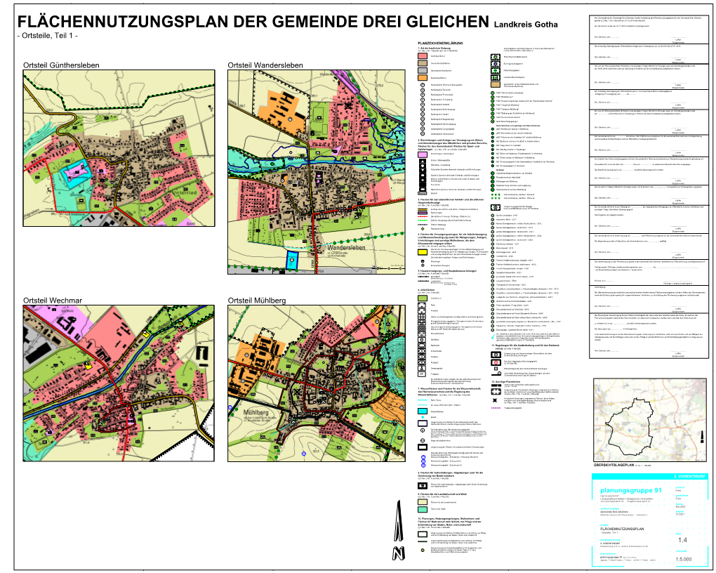 FLÄCHENNUTZUNGSPLAN DER GEMEINDE DREI GLEICHEN Landkreis Gotha Der Beschluss Wurde Am 22.11.2013 Ortsüblich Bekanntgemacht