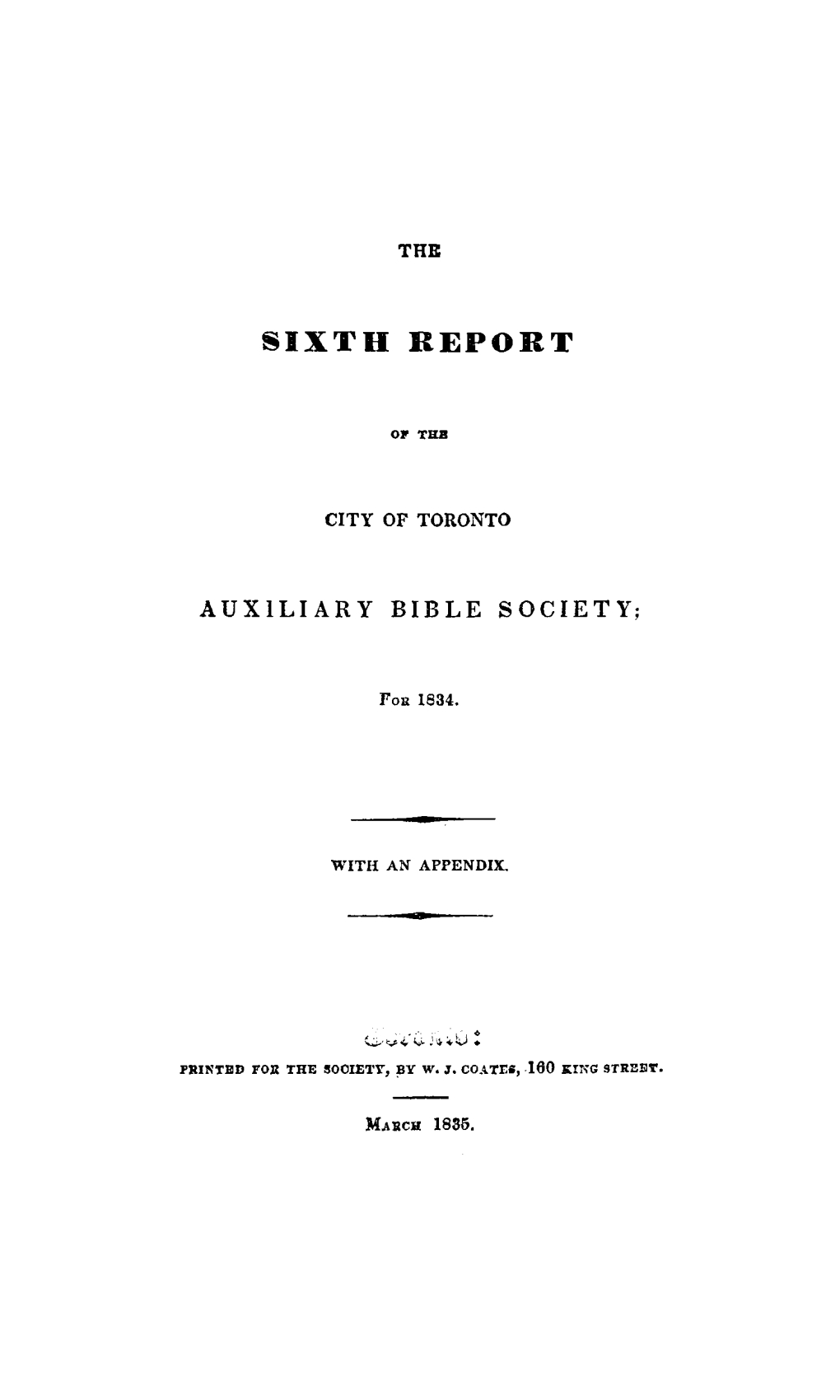 Sixth Report