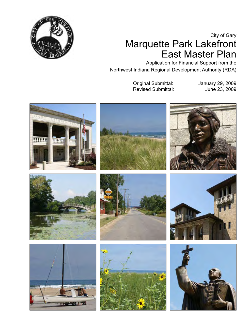 Marquette Park Lakefront East Master Plan Application for Financial Support from the Northwest Indiana Regional Development Authority (RDA)