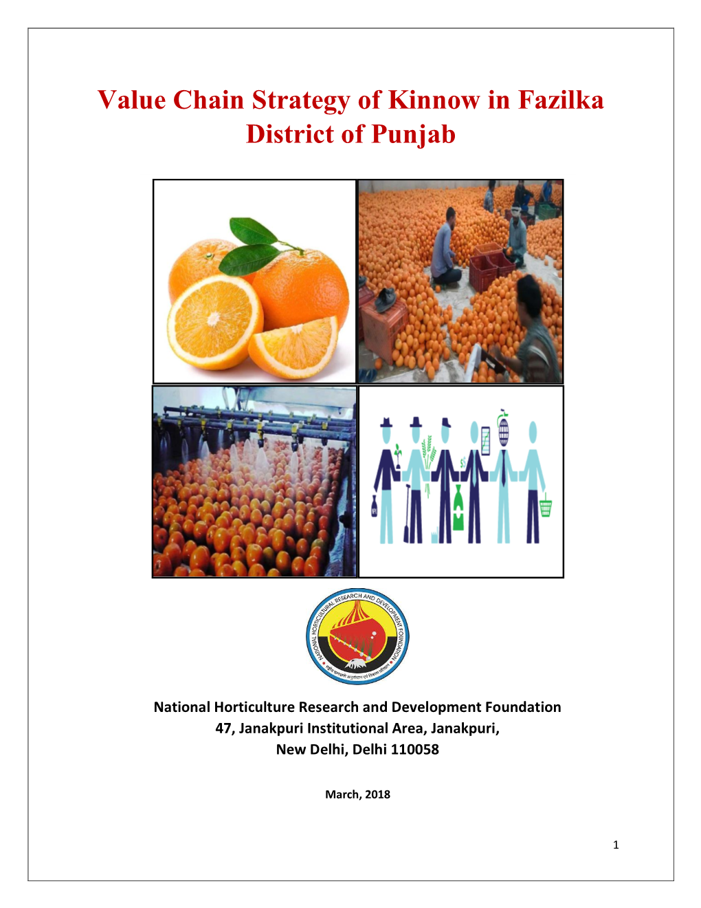 Value Chain Strategy of Kinnow in Fazilka District of Punjab