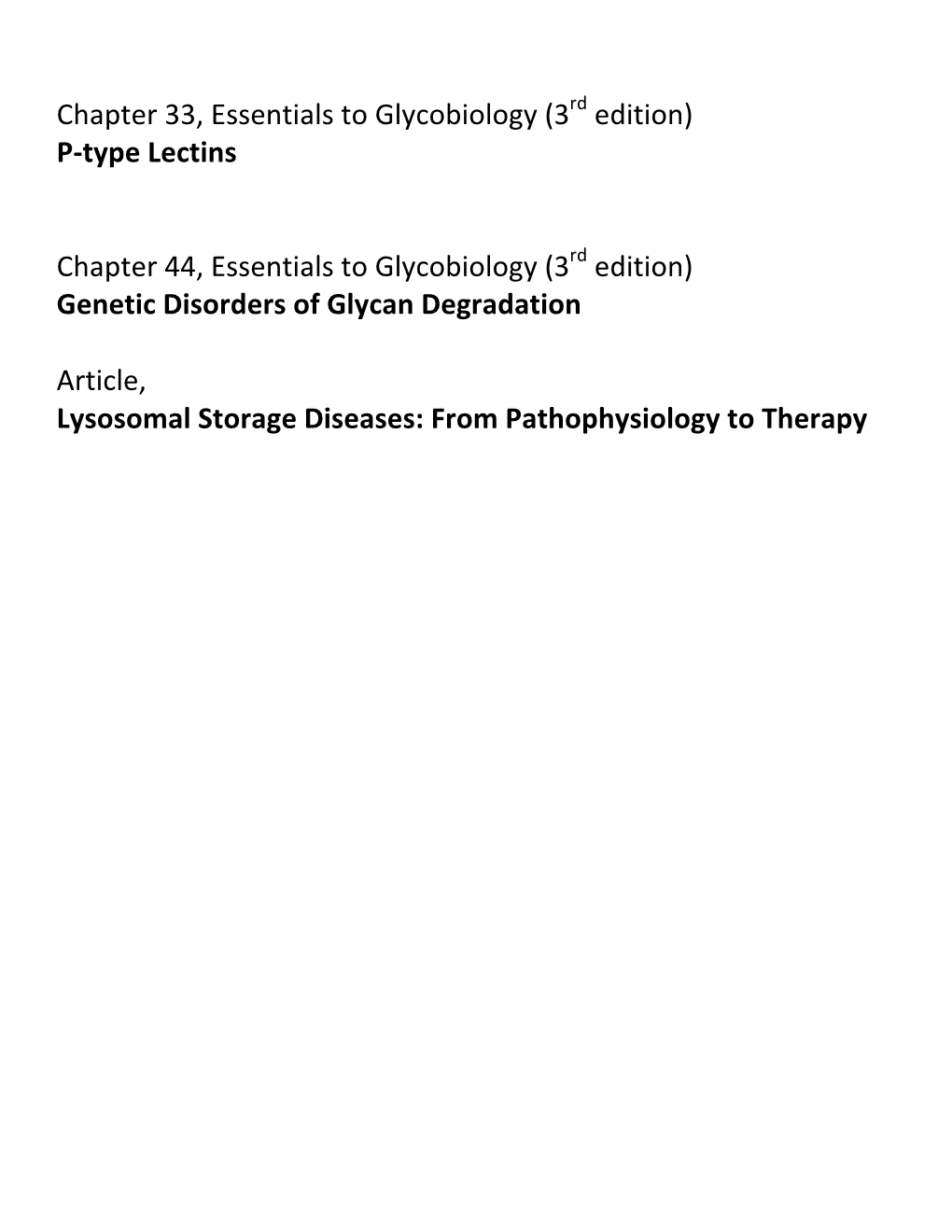 Chapter 33, Essentials to Glycobiology (3Rd Edition) P-Type Lectins