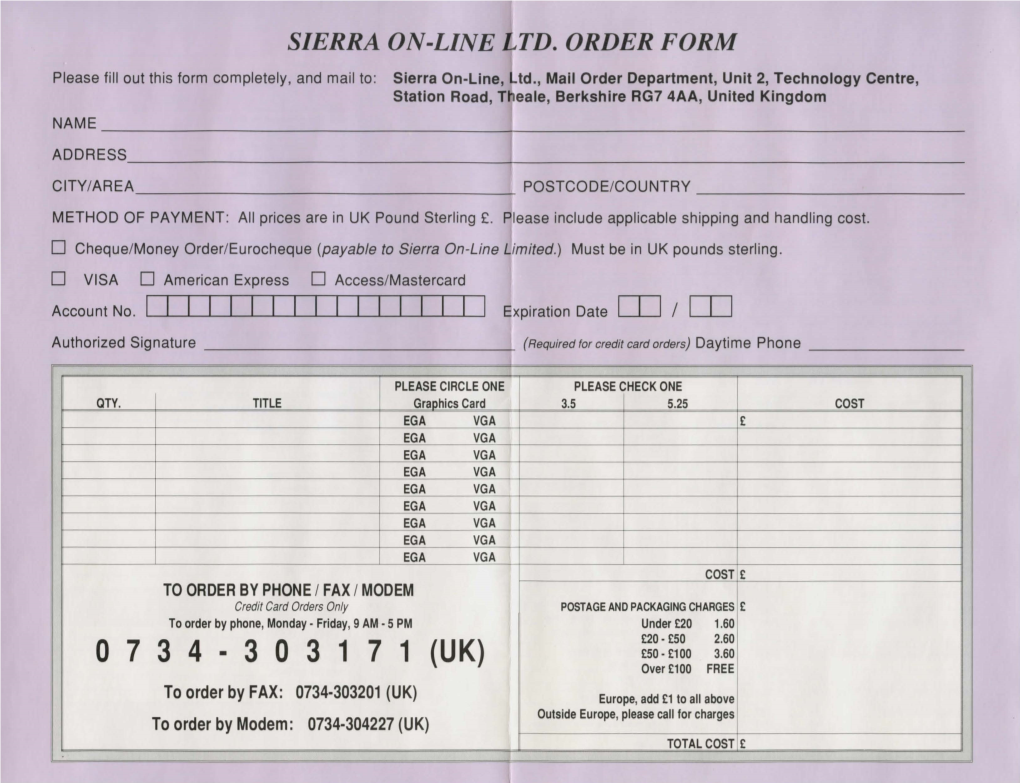 Sierra-Ukorderform