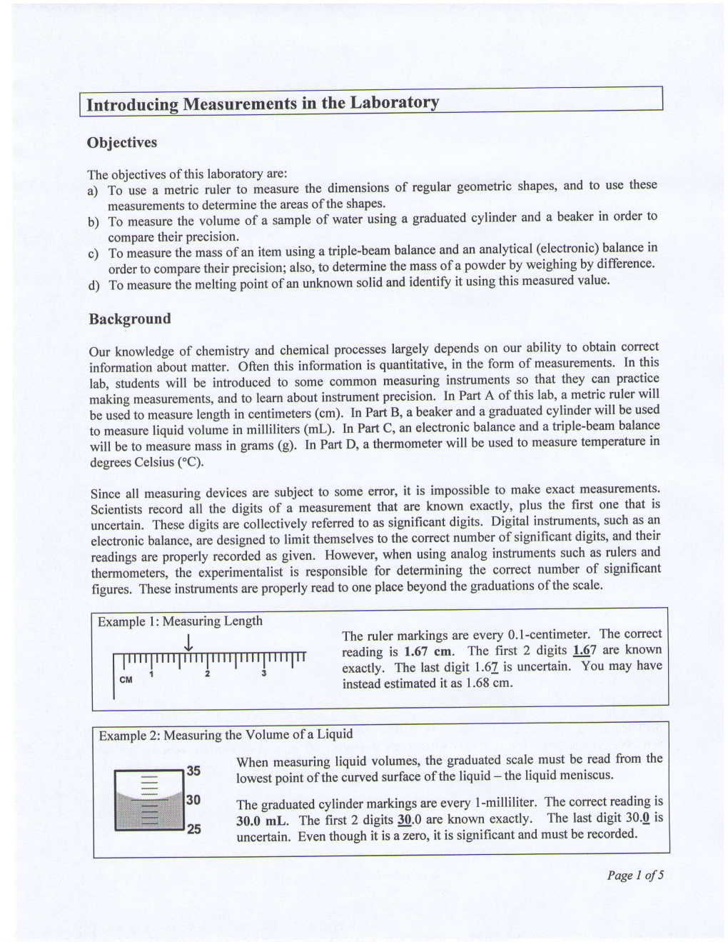 Introduci Measurements in the Laborato