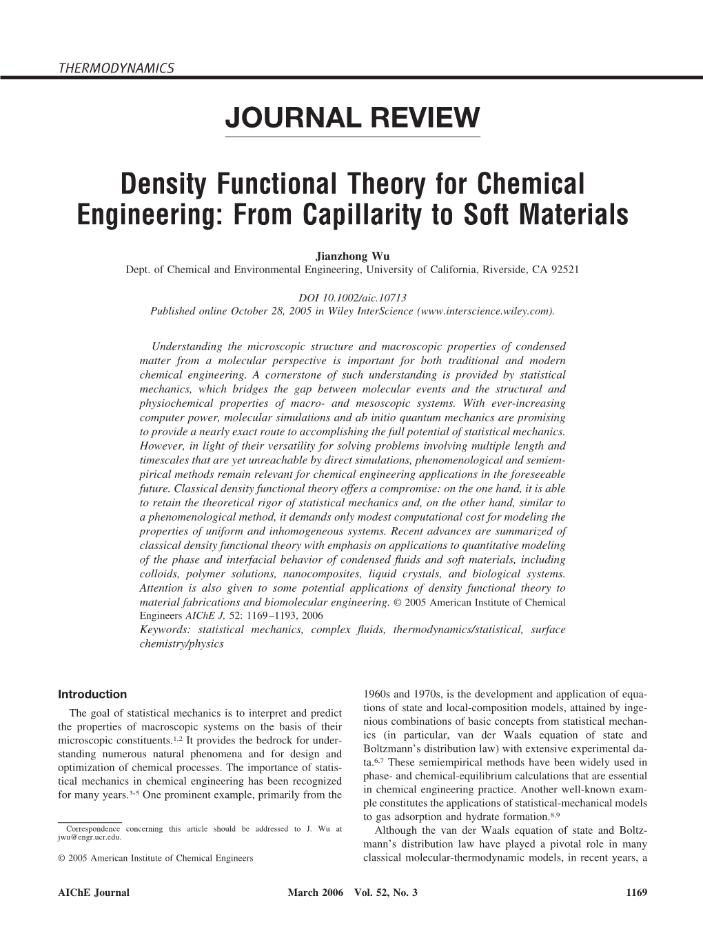 Density Functional Theory for Chemical Engineering: from Capillarity to Soft Materials