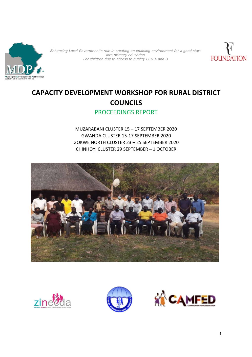 Capacity Development Workshop for Rural District Councils Proceedings Report