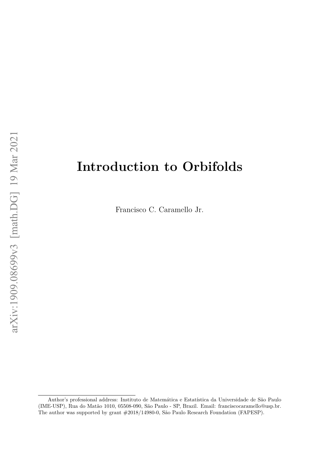 Introduction to Orbifolds