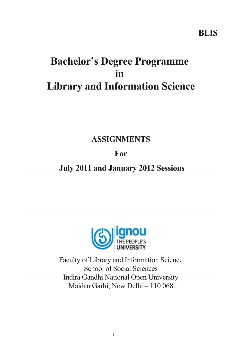 Library and Information Science s1