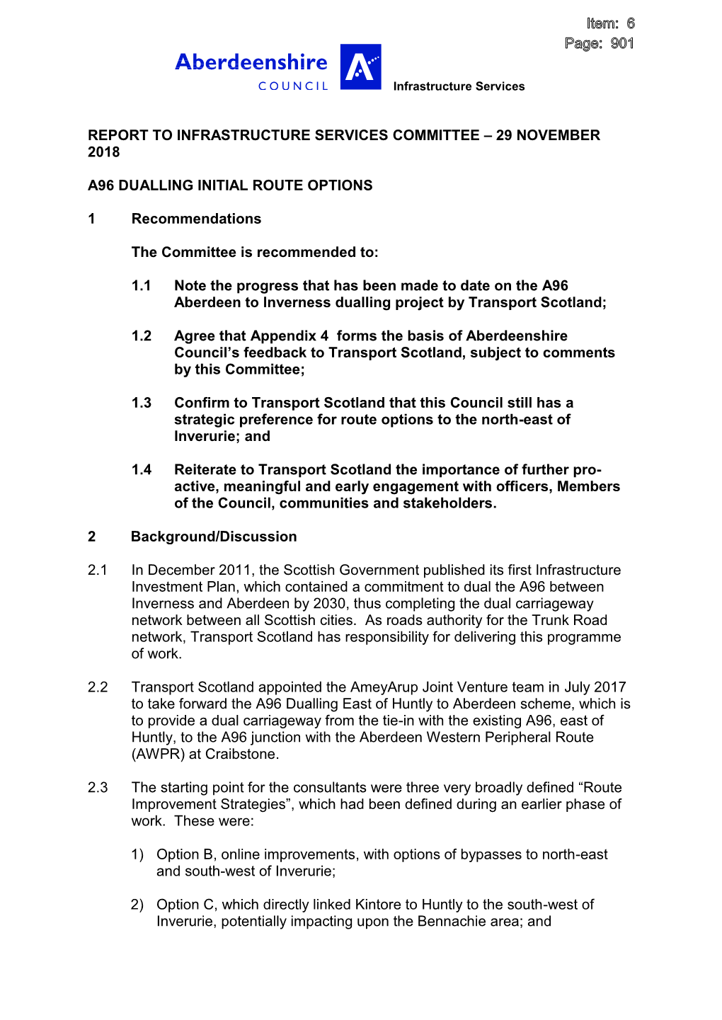 06 A96 Dualling Initial Route Options.Pdf