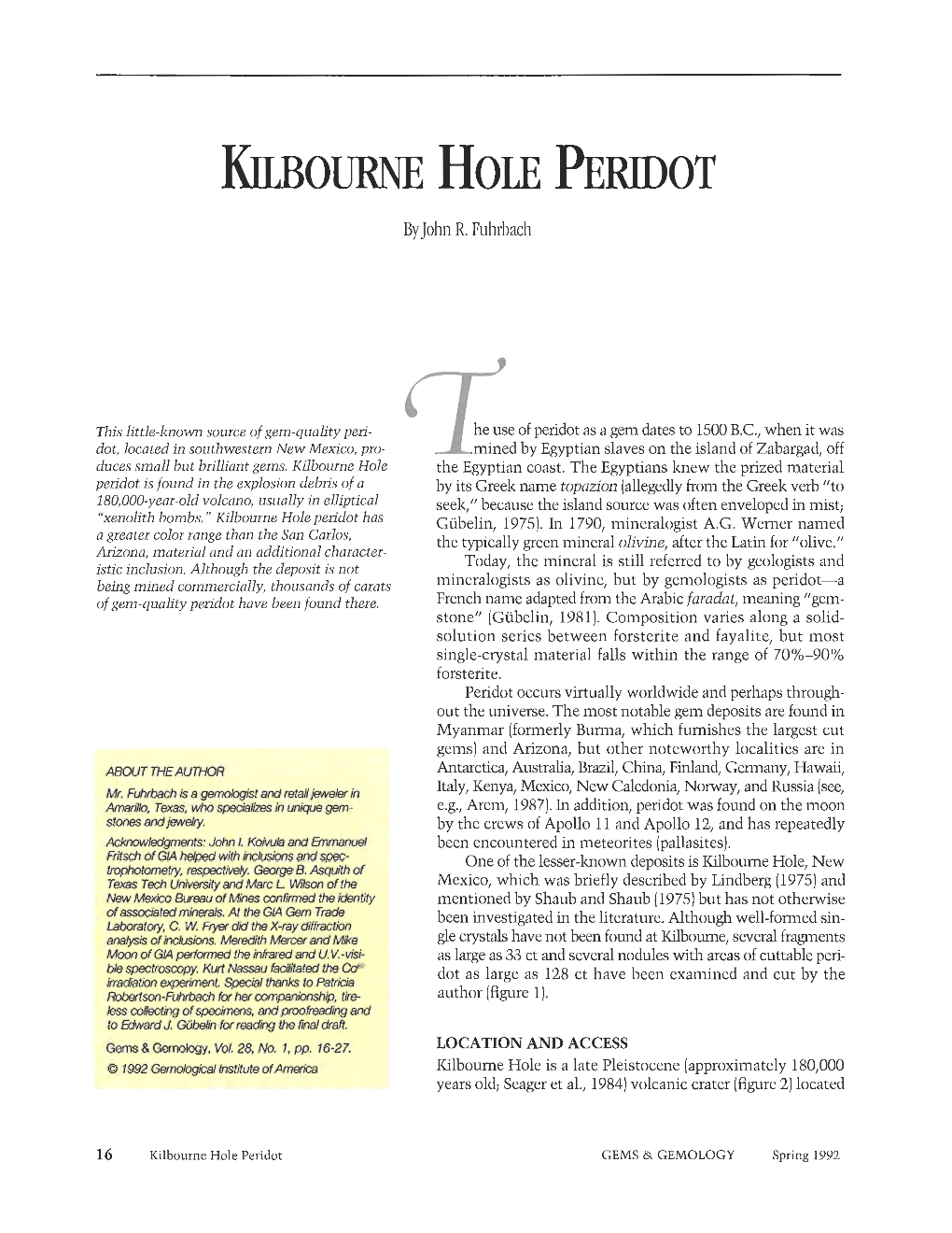 Kilbourne Hole Peridot