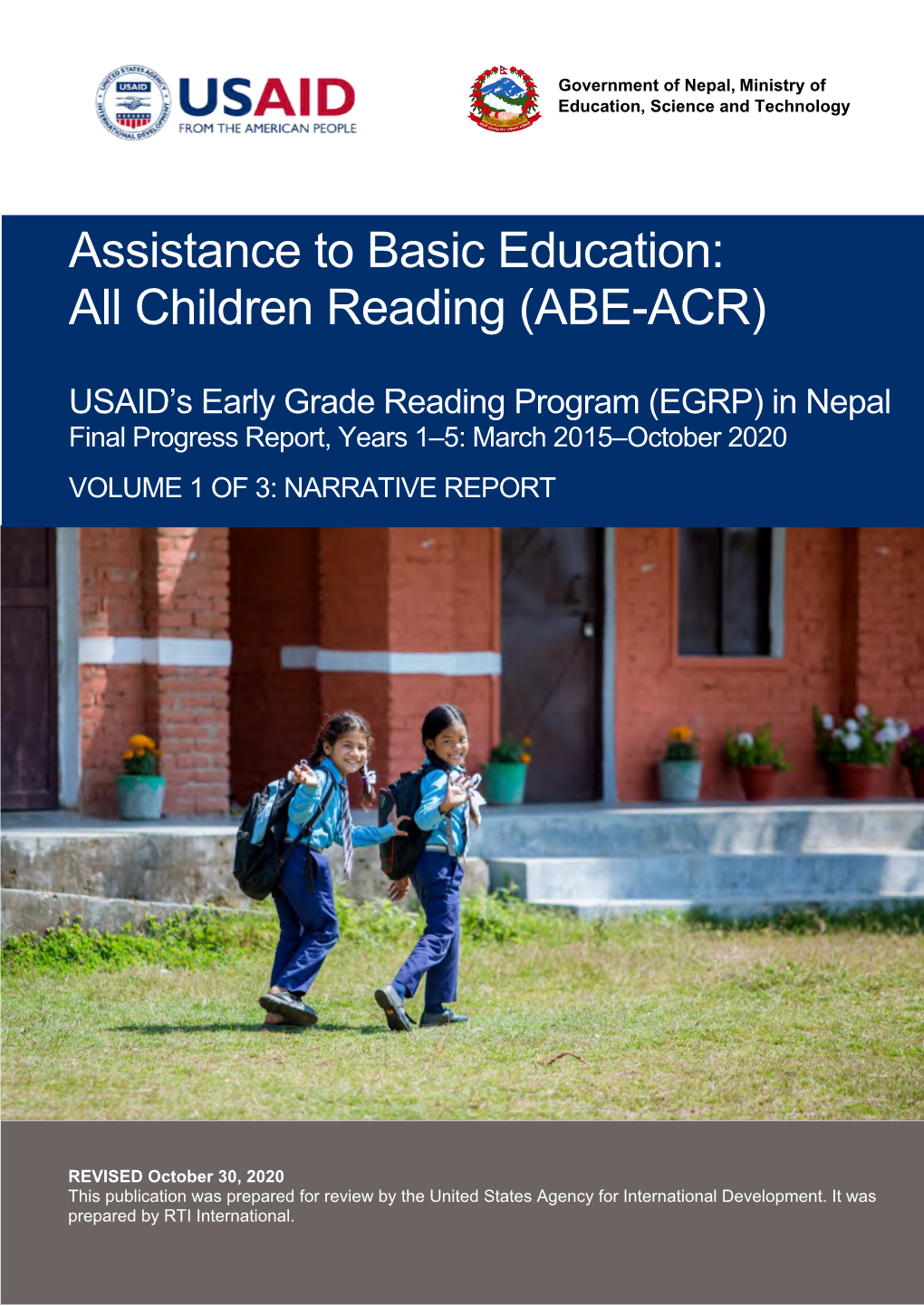 USAID's Early Grade Reading Program (EGRP) in Nepal