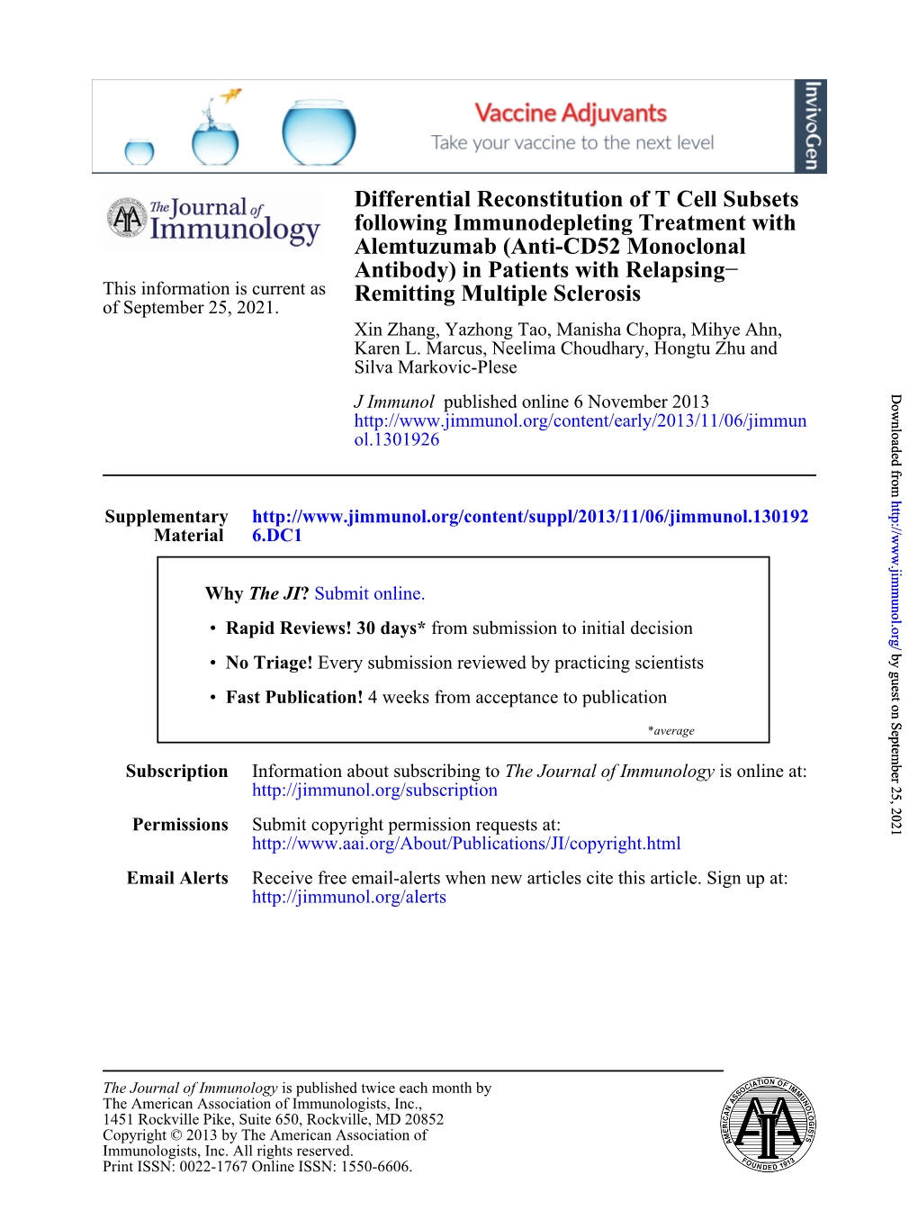 Antibody) in Patients with Relapsing Alemtuzumab