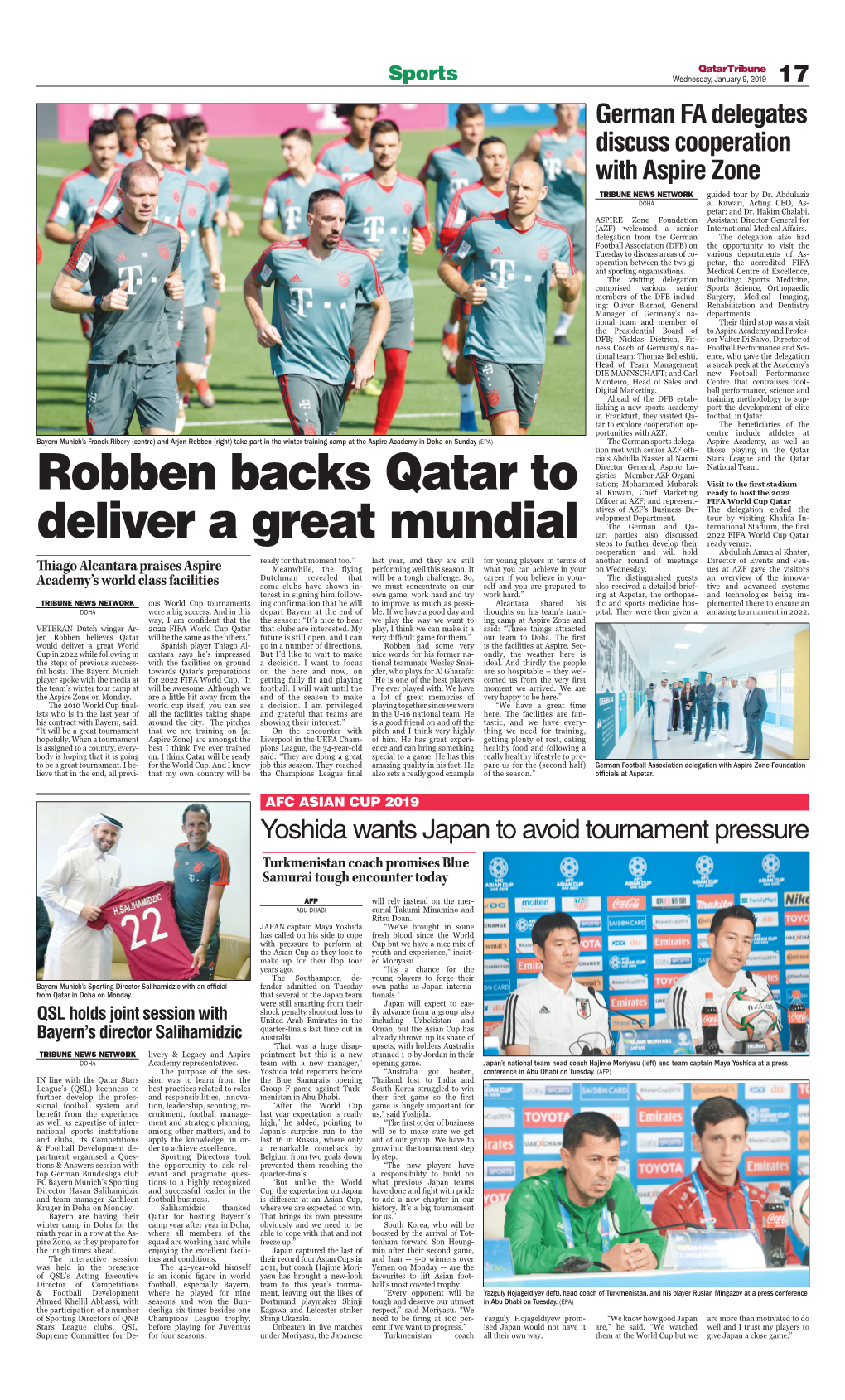 Robben Backs Qatar to Deliver a Great Mundial