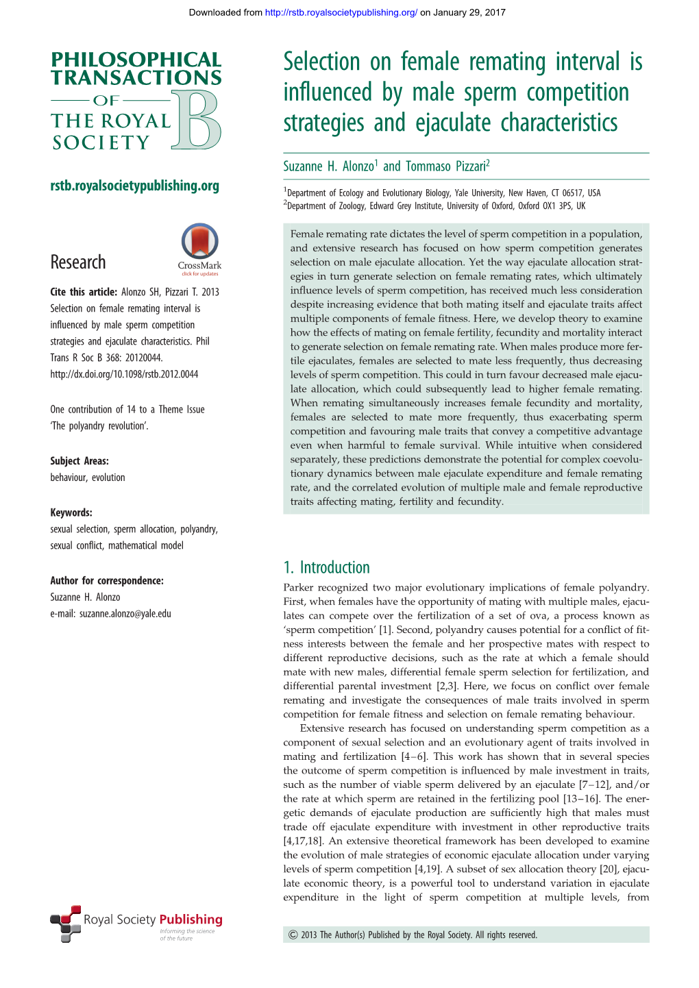 Selection on Female Remating Interval Is Influenced by Male Sperm Competition Strategies and Ejaculate Characteristics