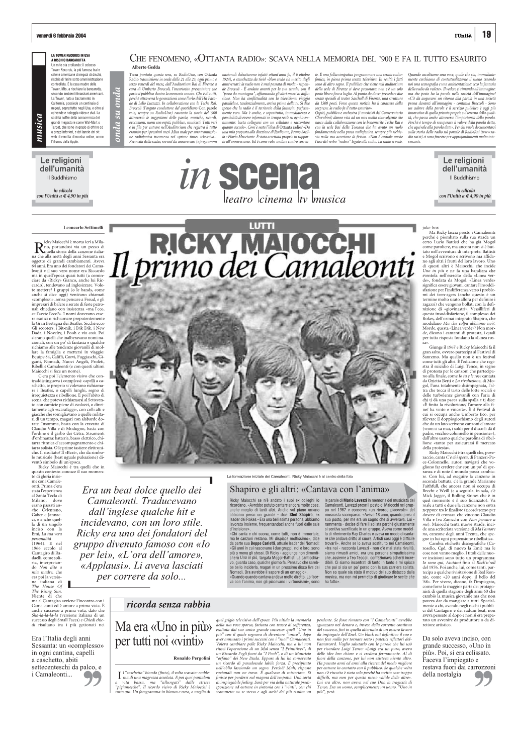 Ricky Maiocchi È Morto Ieri a Mila