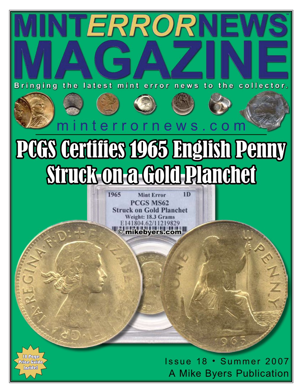 PCGS Certifies 1965 English Penny Struck on a Gold Planchet
