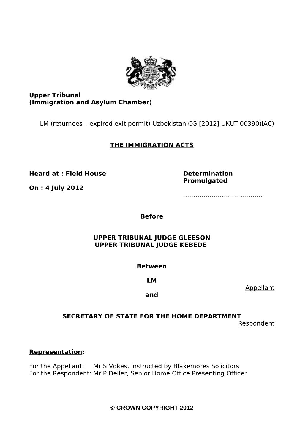 Upper Tribunal (Immigration and Asylum Chamber)