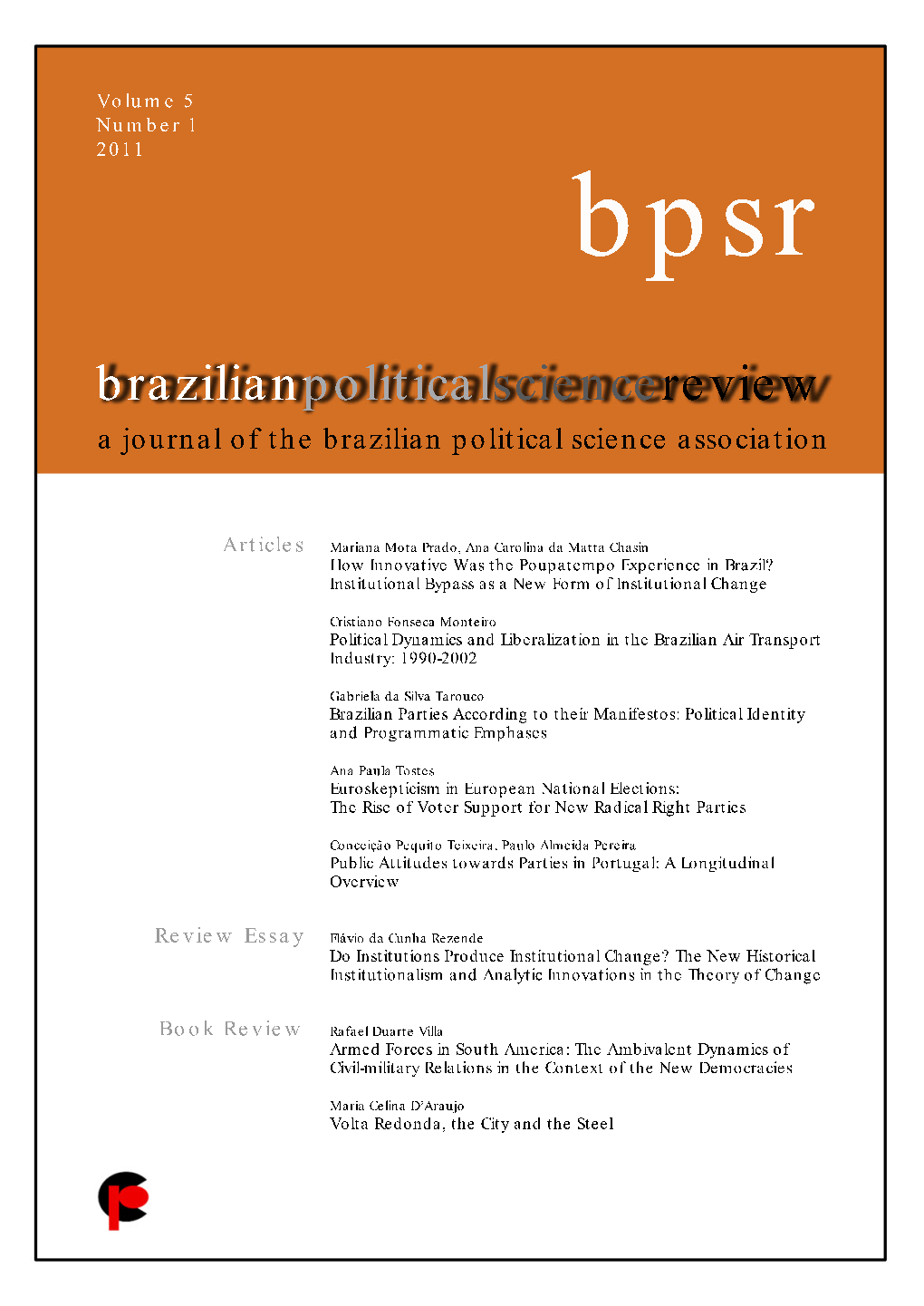 Brazilian Political Science Review Vol 5, No 1