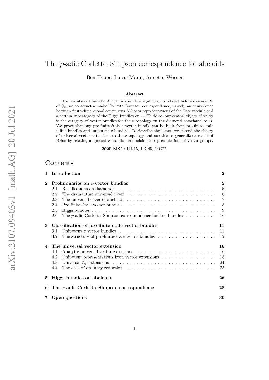 The $ P $-Adic Corlette-Simpson Correspondence for Abeloids