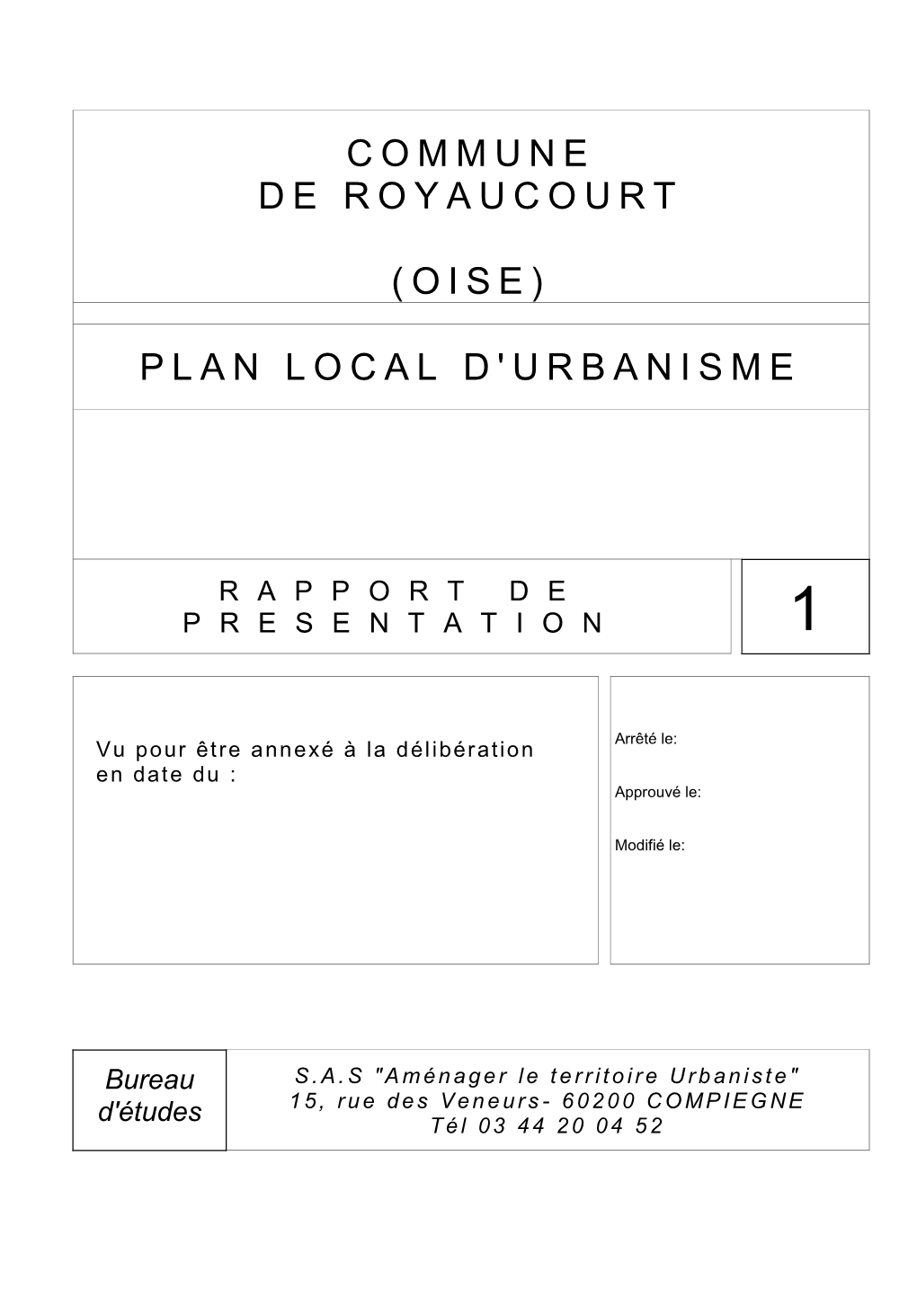 (Oise) Plan Local D'urbanisme