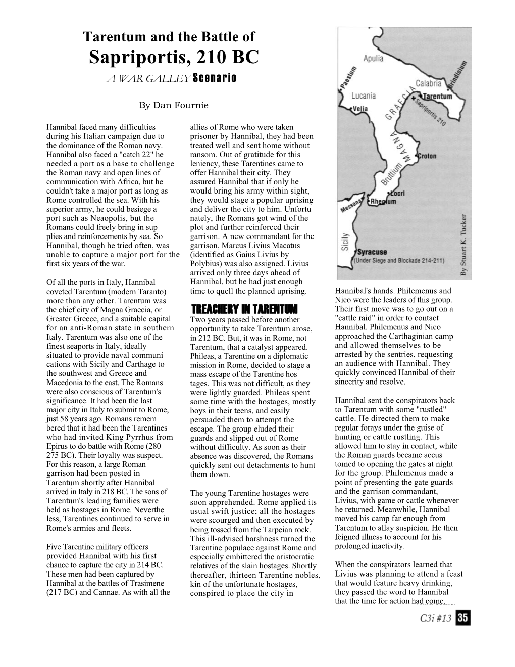 Tarentum and the Battle of Sapriportis, 210 BC a WAR GALLEY Scenario