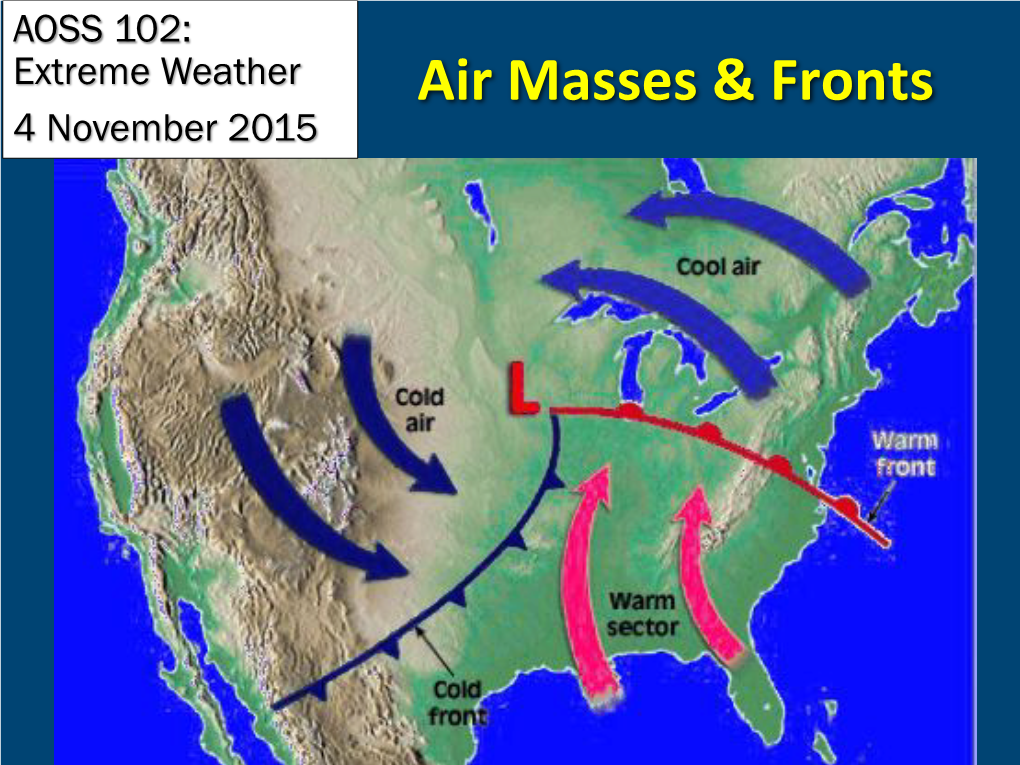 Air Masses & Fronts