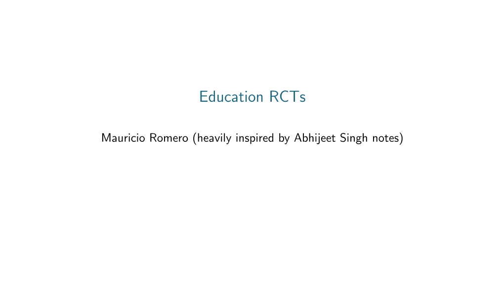 Education Rcts