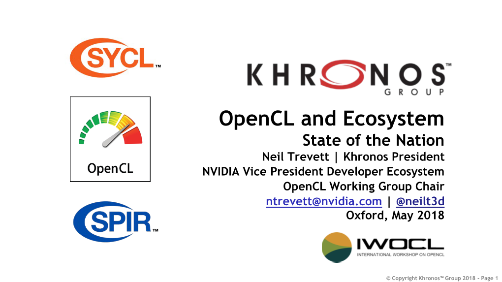 Opencl and Ecosystem