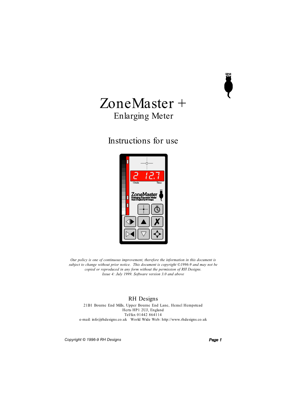 Zonemaster + Enlarging Meter