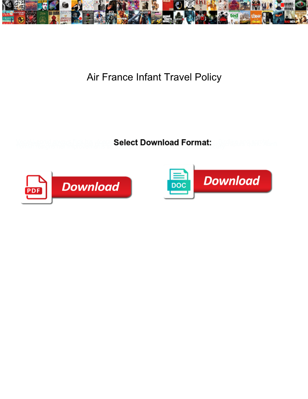 Air France Infant Travel Policy