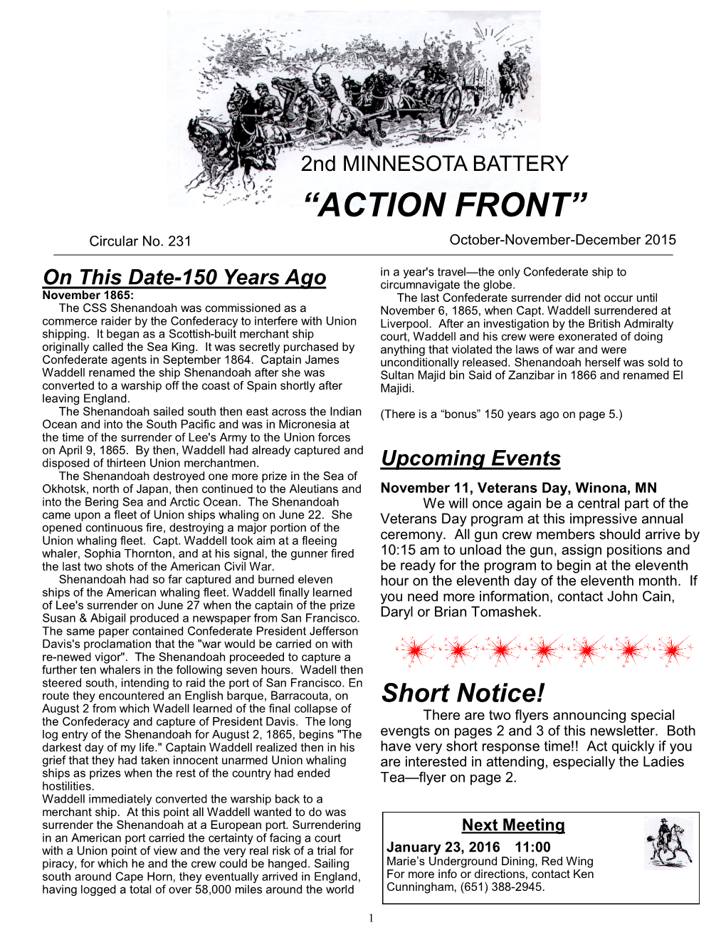 “ACTION FRONT” Circular No