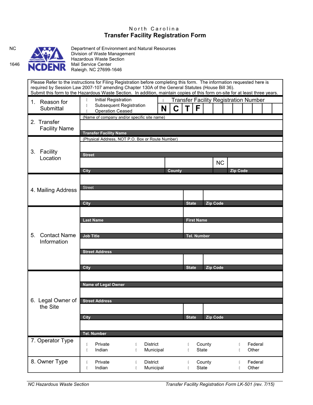 Please Refer to the Instructions for Filing Notification Before Completeing