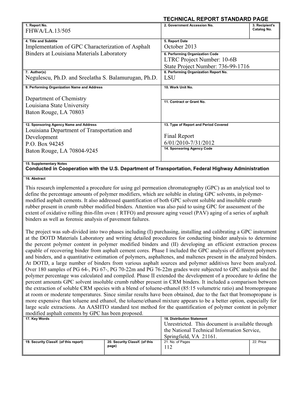 By High Performance Size Exclusion Chromatography (HPSEC), Appendix B