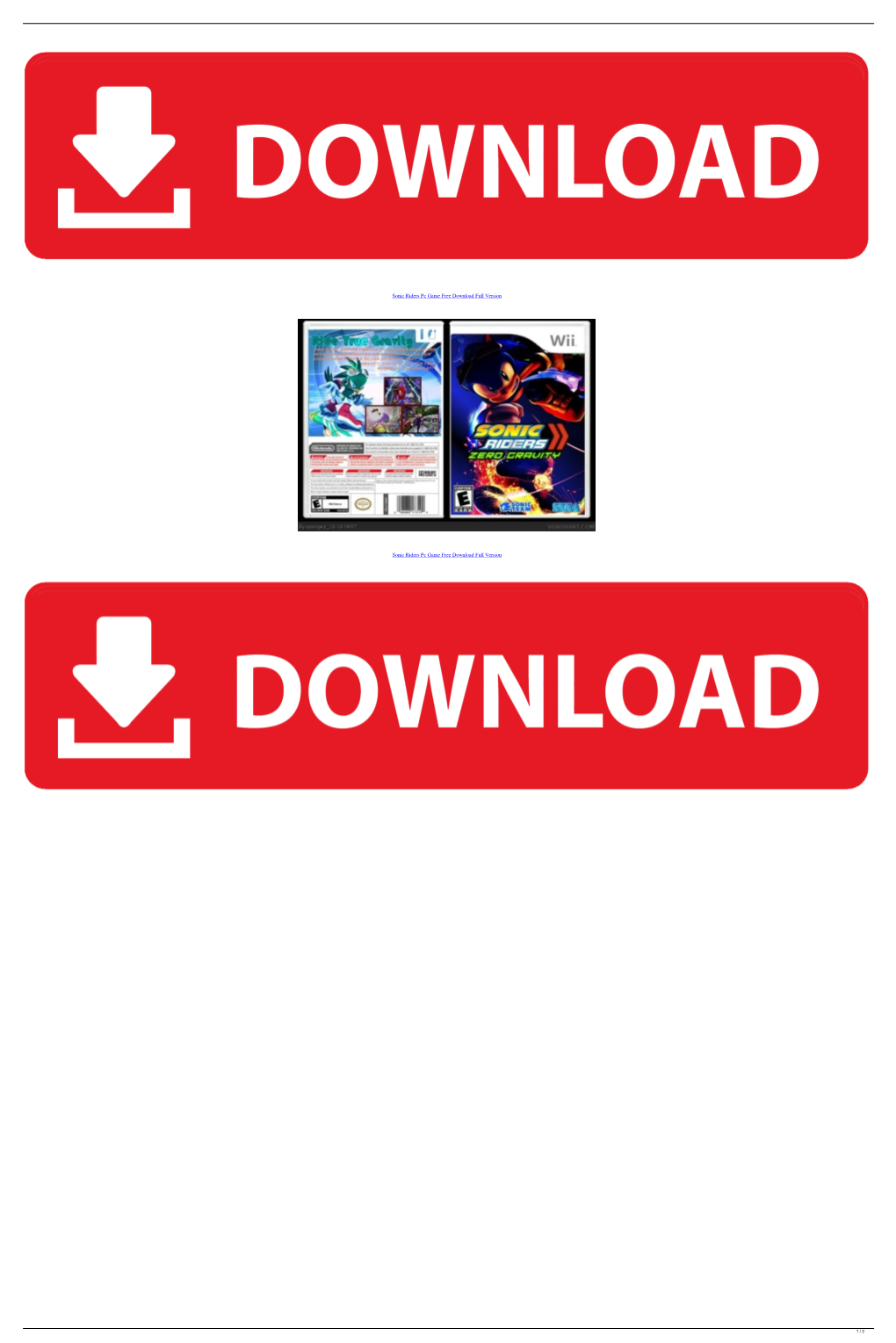 Sonic Riders Pc Game Free Download Full Version