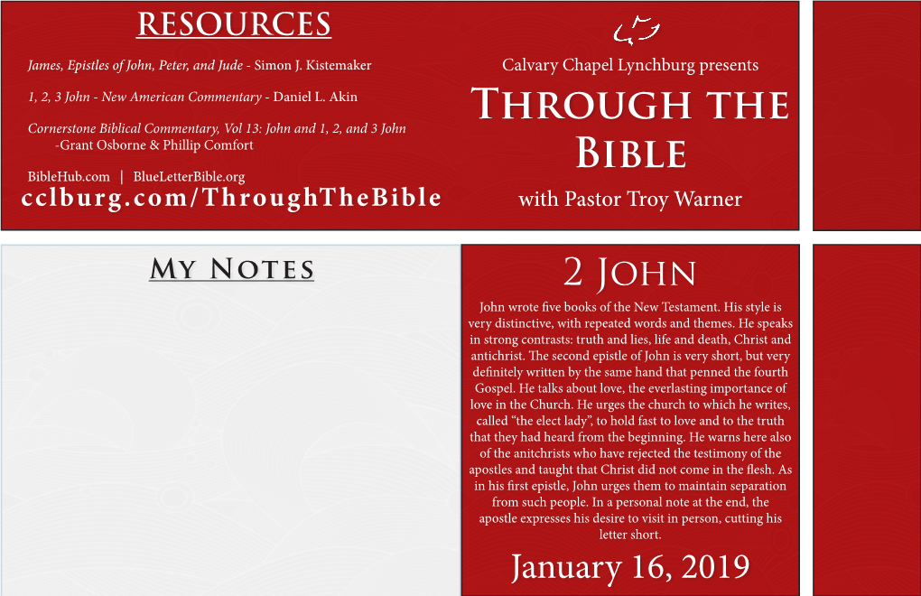 Through the Bible – 2 John Early Christian Heresies by Tyler Warner