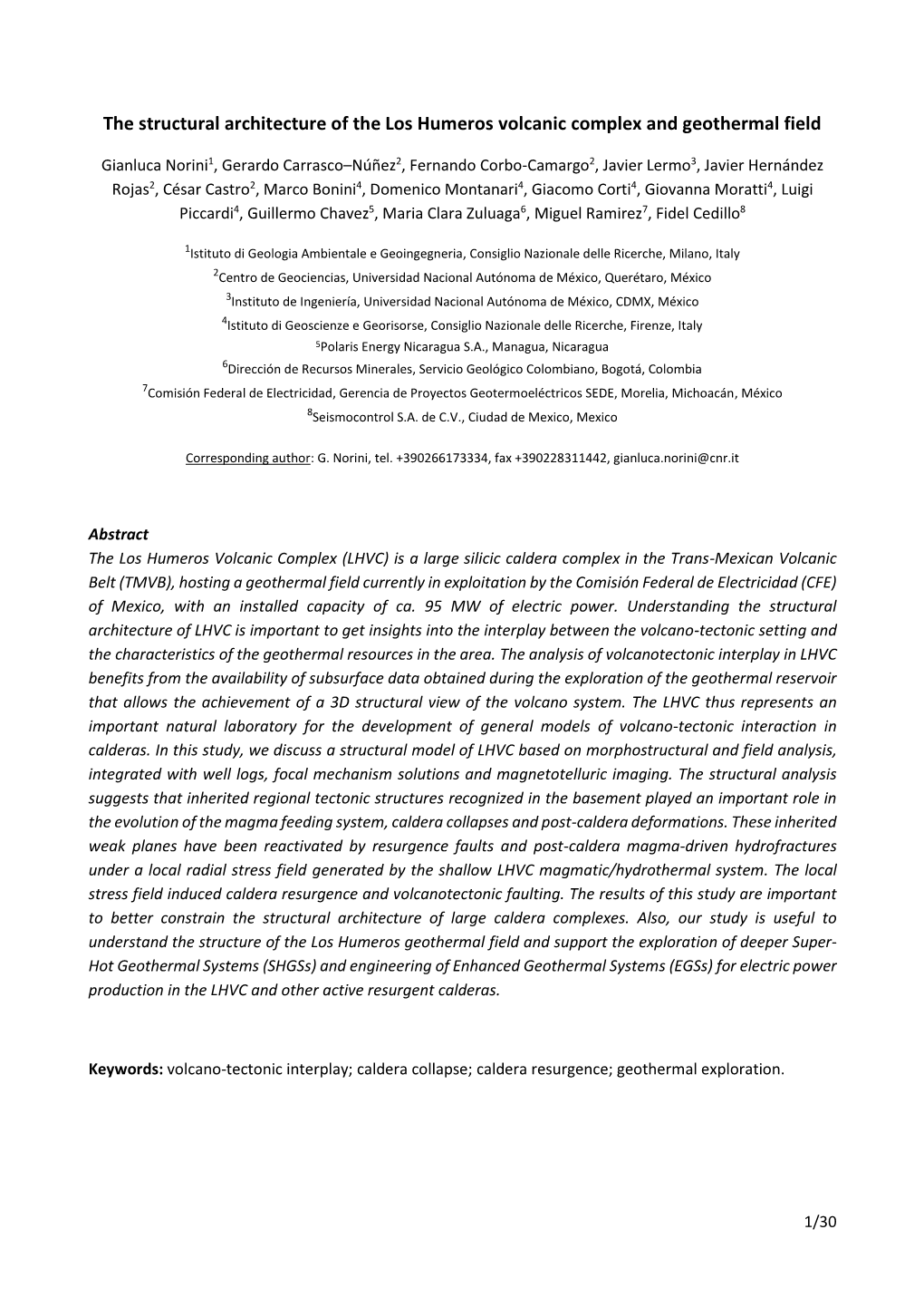 The Structural Architecture of the Los Humeros Volcanic Complex and Geothermal Field