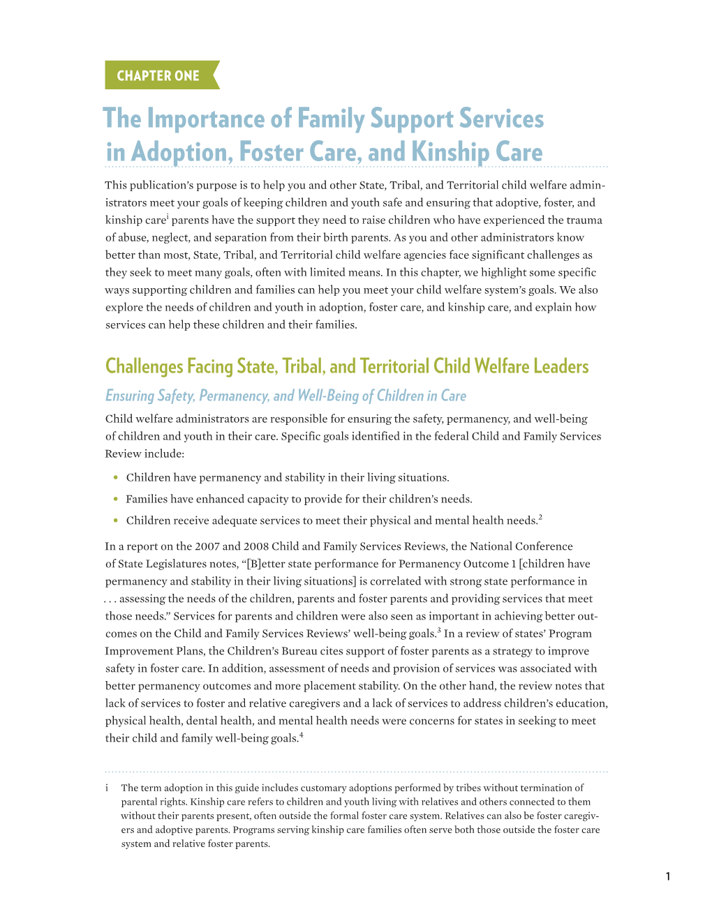 The Importance of Family Support Services in Adoption, Foster Care