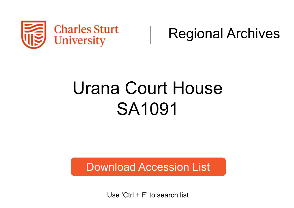 Urana Court House SA1091
