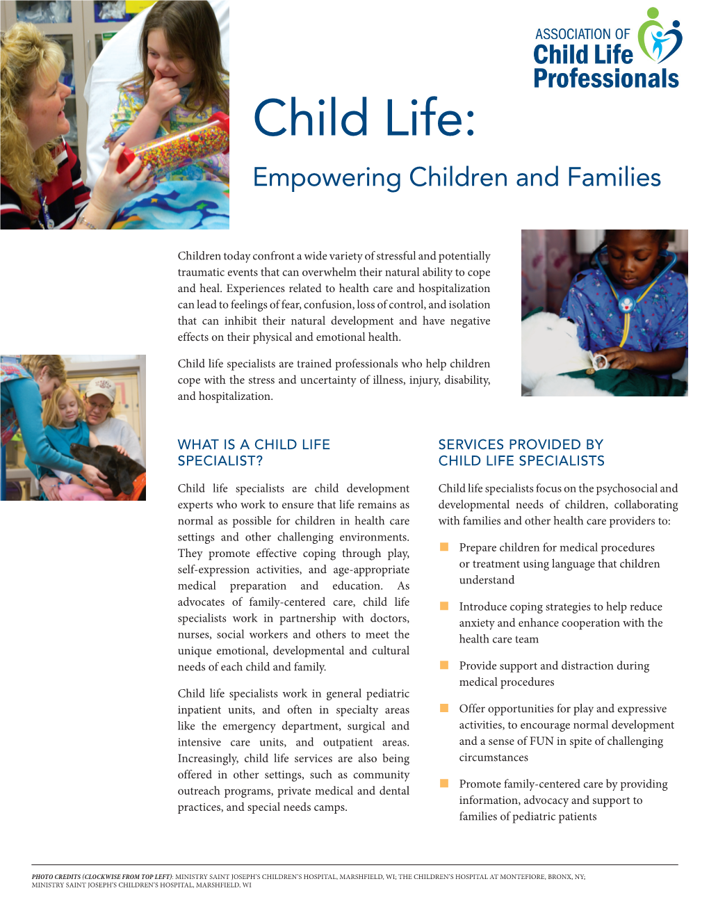 Child Life: Empowering Children and Families