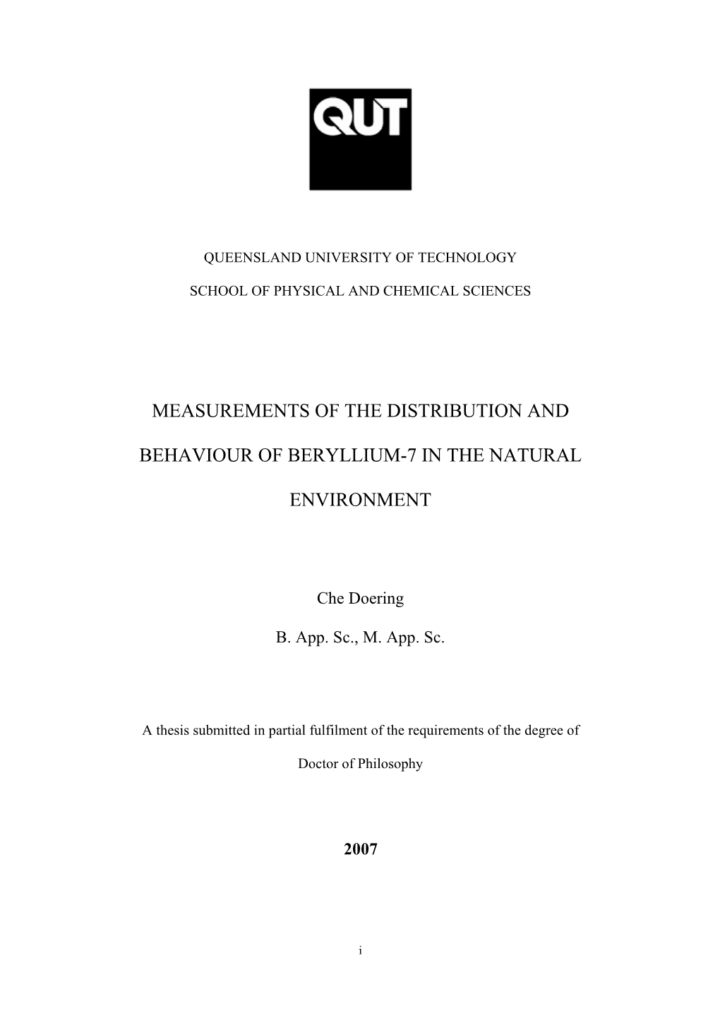 Measurements of the Distribution And