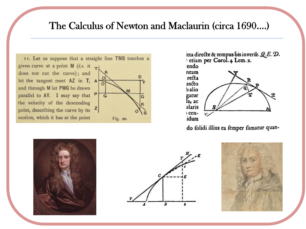 Fluents and Fluxions: the Calculus of Newton and Maclaurin