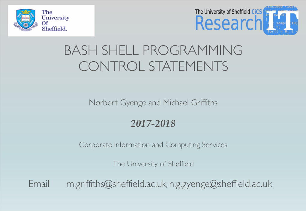 Further Shell Scripting [Pdf]