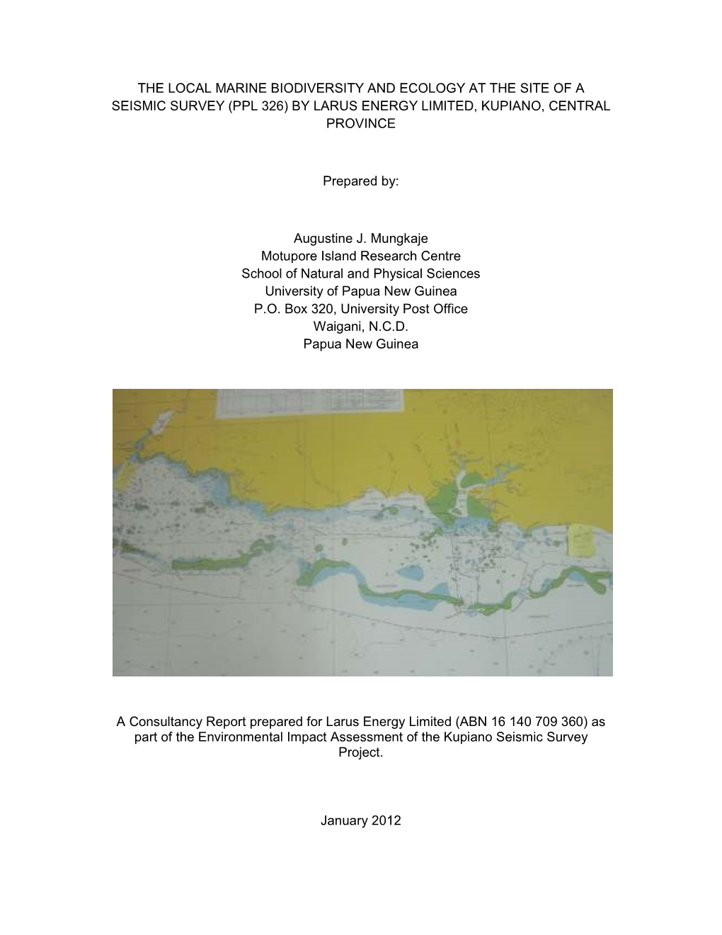 PNG PPL 326 Marine Biodiversity and Ecology Study