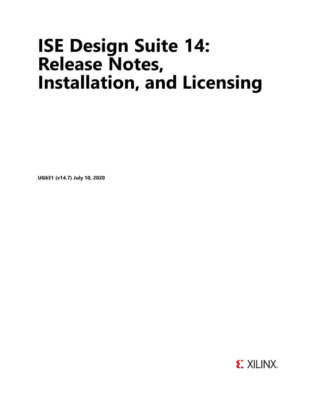 ISE Design Suite 14: Release Notes, Installation, and Licensing