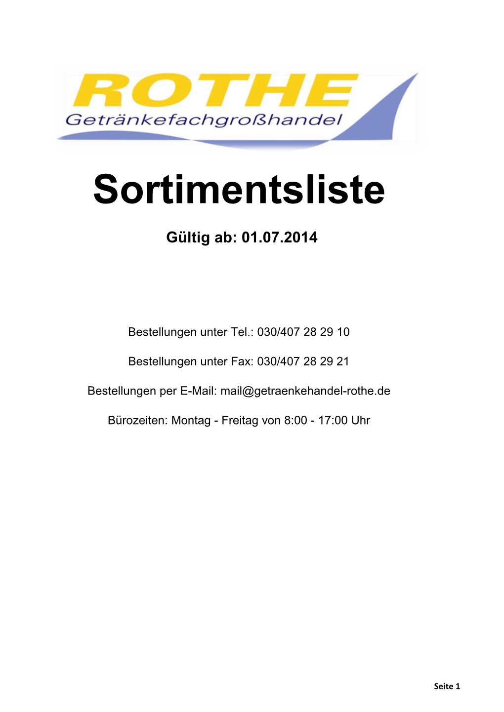 Sortimentsliste