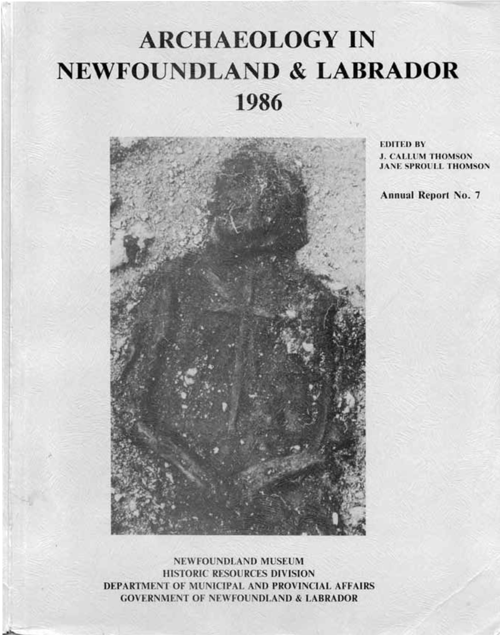 Archaeology in Newfoundland and Labrador 1986Opens in New Window