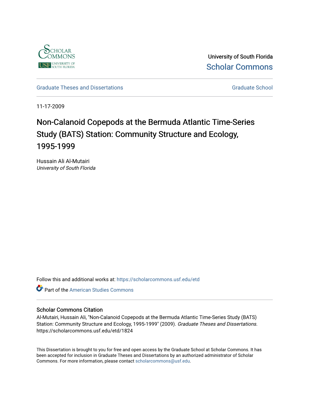 Non-Calanoid Copepods at the Bermuda Atlantic Time-Series Study (BATS) Station: Community Structure and Ecology, 1995-1999