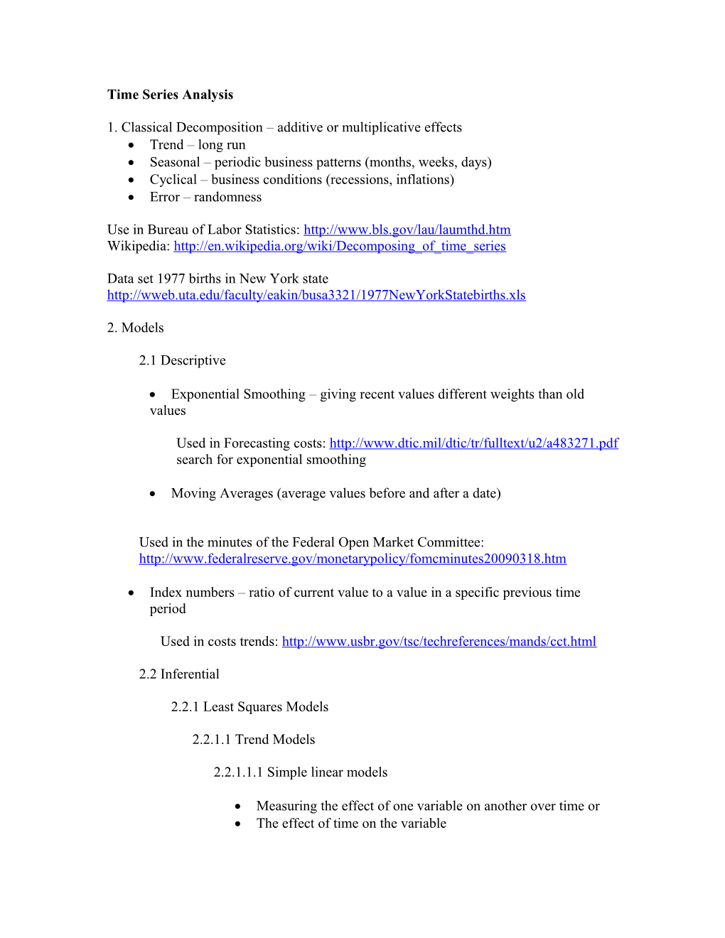 Time Series Analysis